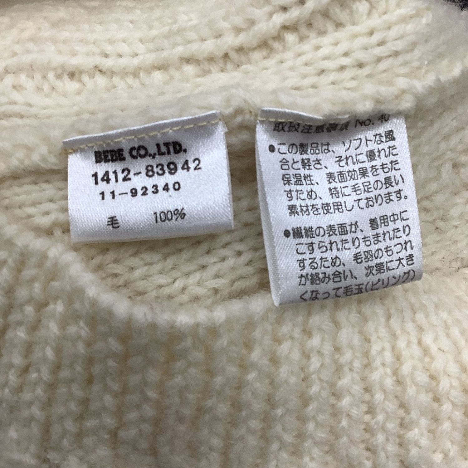 Bebe  ニットセーター ジャケット　　１２０サイズ   新品、未使用