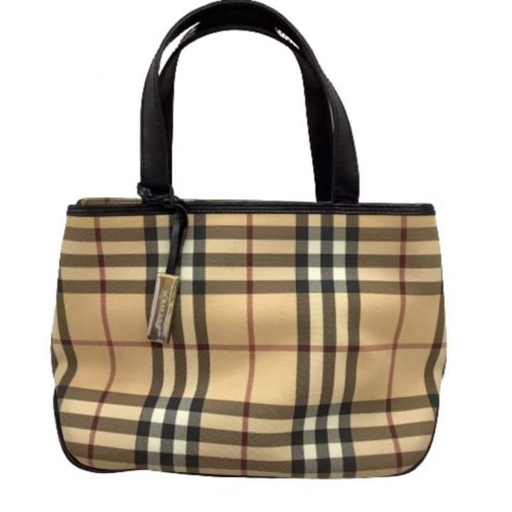 BURBERRY バーバリー ハンドバッグ ノバチェック ベージュ - 中古