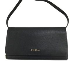 ♪♪ FURLA フルラ お財布ショルダー  ブラック Bランク