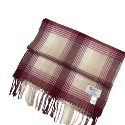 JOHNSTONS×Leilian マフラー レッド Bランク