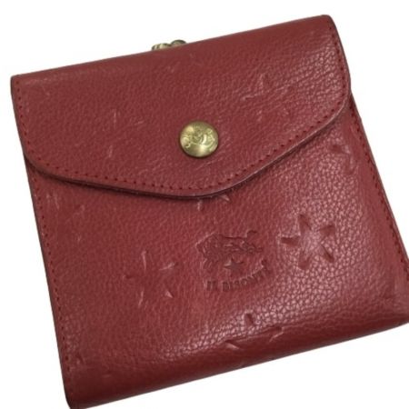  IL BISONTE イルビゾンテ 2つ折り財布 レッド