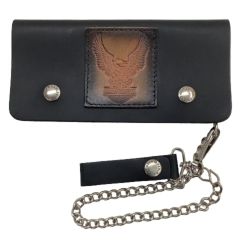 ♪♪ HARLEY-DAVIDSON ハーレーダビッドソン メンズ 長財布 チェーン付き ブラック Bランク