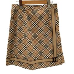 ♪♪ Burberrys バーバリーズ レディース ラップキュロット キュロットスカートSIZE LL ブラウン Bランク