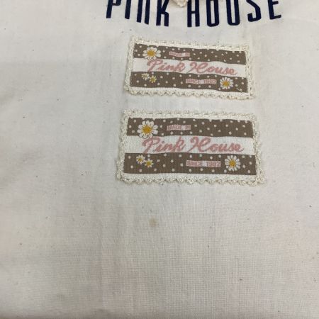  PINK HOUSE ピンクハウス ワンピース リボン ワッペン  生成り