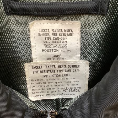  HOUSTON ヒューストン メンズ フライトジャケット CWUー３６P SIZE L ブラック