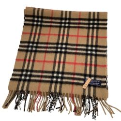 ♪♪ Burberrys バーバリーズ カシミア100％ マフラー ベージュ 738 ベージュ Bランク
