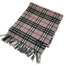 ♪♪ Burberrys バーバリーズ カシミア100％ マフラー 737 グレー Bランク