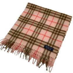 ♪♪ Burberrys バーバリーズ カシミア100％ マフラー 739 ピンク Bランク