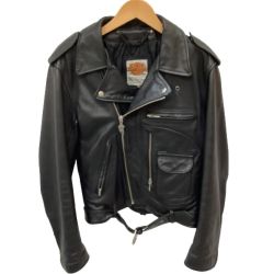 ♪♪ HARLEY-DAVIDSON ハーレーダビッドソン メンズ レザージャケット ライダースジャケット SIZE 36 53201 ブラック Bランク
