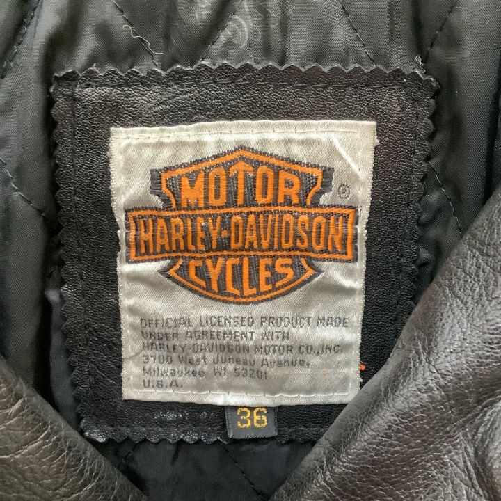 HARLEY-DAVIDSON ハーレーダビッドソン メンズ レザージャケット ライダースジャケット SIZE 36 53201  ブラック｜中古｜なんでもリサイクルビッグバン