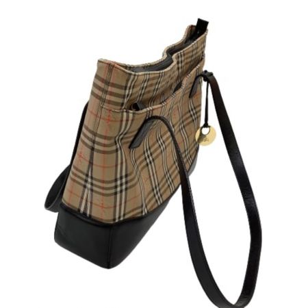  BURBERRY バーバリー ハンドバッグ ノバチェック ベージュ×ブラック