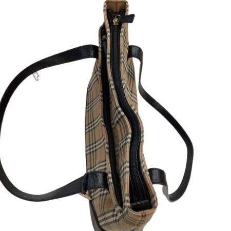 BURBERRY バーバリー ハンドバッグ ノバチェック ベージュ×ブラック