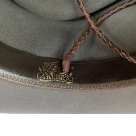  AKUBRA アクブラ　メンズ 中折れ帽子 ハット SIZE 57 グレー