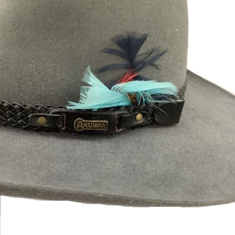 中古】 AKUBRA アクブラ メンズ 中折れ帽子 ハット SIZE 57 グレー 