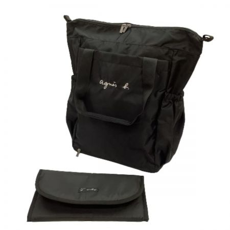  agnes b アニエスベ ー レディース マザーズバッグ ブラック