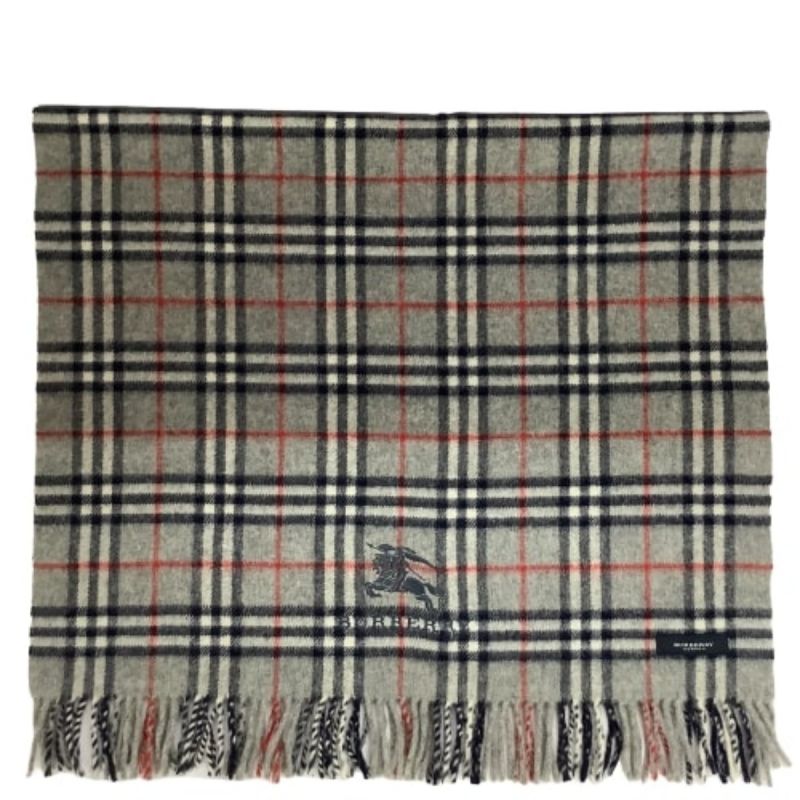 中古】 BURBERRY LONDON バーバリーロンドン 大判ストール グレー 