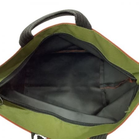  Herve Chapelier エルベシャプリエ トートバッグ オレンジ×カーキ