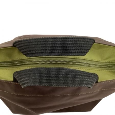  Herve Chapelier エルベシャプリエ トートバッグ ブラウン×黄緑