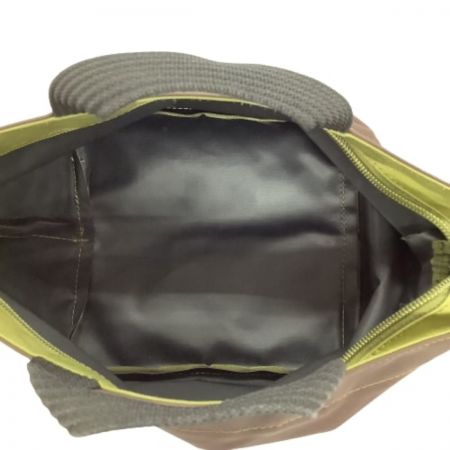  Herve Chapelier エルベシャプリエ トートバッグ ブラウン×黄緑