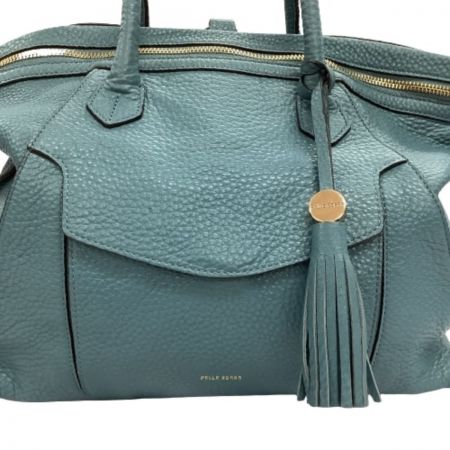  pelle borsa ペレボルサ レディース ２WAYバッグ  スカイブルー