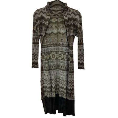  ISSEY MIYAKE イッセイミヤケ レディース ジップアップワンピース プリーツ加工 PLEATSPLEASE 