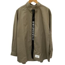 ♪♪ wtaps ダブルタップス メンズ シャツ SIZE X 02 EX45 COLLECTION 222TQDT-SHM03 カーキ Aランク