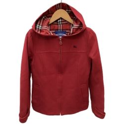 ♪♪ BURBERRY BLUE LABEL バーバリーブルーレーベル レディース ジャンパー アウター SIZE 38 レッド Bランク