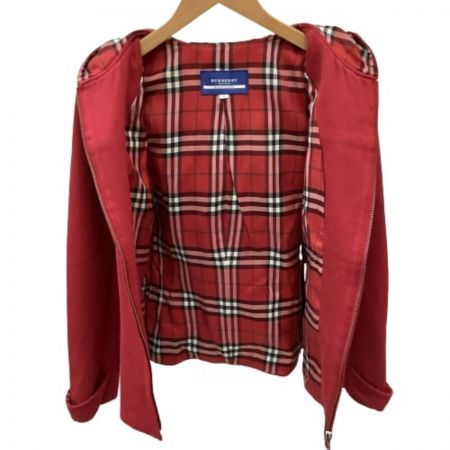  BURBERRY BLUE LABEL バーバリーブルーレーベル レディース ジャンパー アウター SIZE 38 レッド