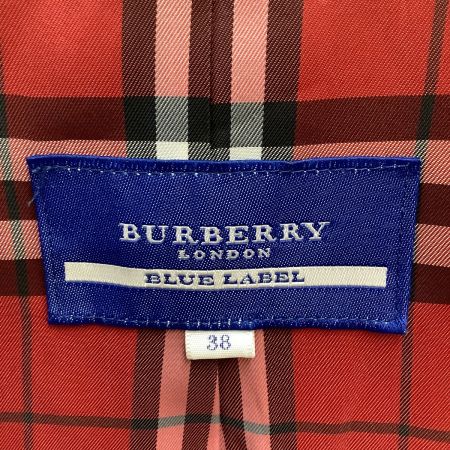  BURBERRY BLUE LABEL バーバリーブルーレーベル レディース ジャンパー アウター SIZE 38 レッド