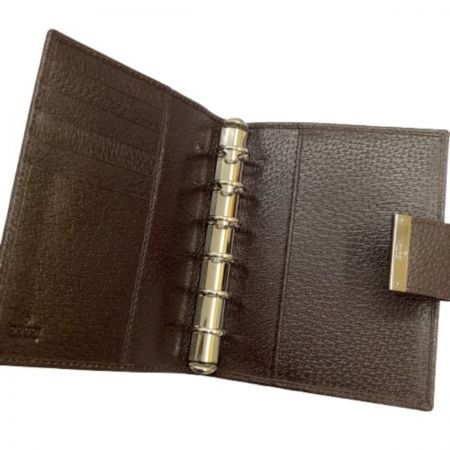  GUCCI グッチ システム手帳カバー GG柄  ブラウン
