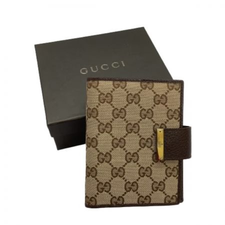  GUCCI グッチ システム手帳カバー GG柄  ブラウン