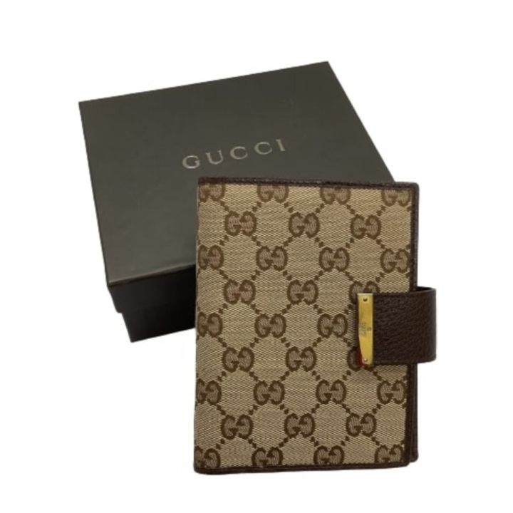 GUCCI グッチ システム手帳カバー GG柄 ブラウン｜中古｜なんでもリサイクルビッグバン