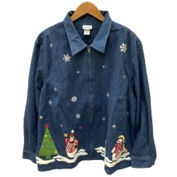 used レディース デニムジャケット ブルゾン 雪だるま Bランク