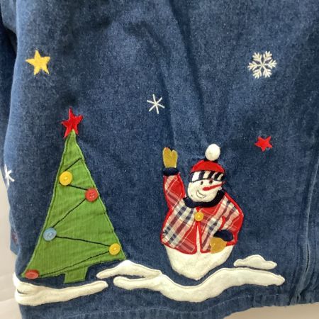 used レディース デニムジャケット ブルゾン 雪だるま