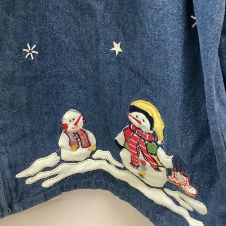 used レディース デニムジャケット ブルゾン 雪だるま