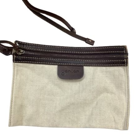 GENTEN ゲンテン レディース ハンドバッグ 編み込み×レザー ベージュ