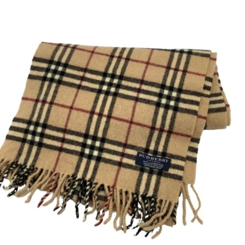 中古】 BURBERRY バーバリー マフラー チェック ベージュ｜総合