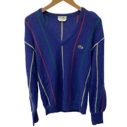 LACOSTE ラコステ メンズ ニット セーター SIZE 14 ブルー Bランク