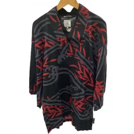  SOU・SOU セットアップ 上 Ｌ 下 Ｍ メンズ 高島縮 総柄 風靡 坂尾織物 レッド×グレー