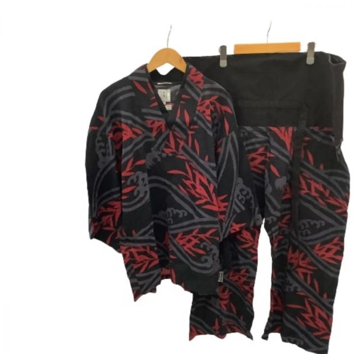 SOU・SOUソウソウ　大きめサイズセット SOU・SOU セットアップ 上 L 下 M メンズ 高島縮 総柄 風靡