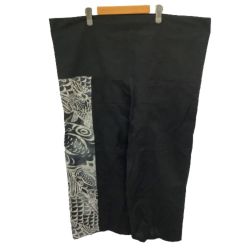 ♪♪ SOU・SOU パンツ SIZE M メンズ モスリン モスリン風靡下 片身替わり博多 鯉 ブラック×シルバー Bランク