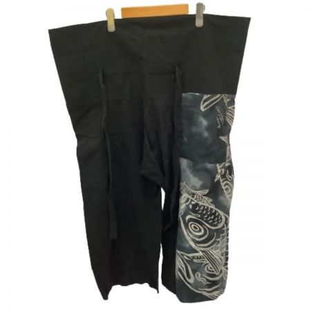  SOU・SOU パンツ SIZE M メンズ モスリン モスリン風靡下 片身替わり博多 鯉 ブラック×シルバー
