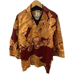 ♪♪ SOU・SOU カットソー SIZE M メンズ GIBAO 高島縮  風靡 エンジ×オレンジ Bランク