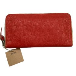 ♪♪ Kanmi カンミ 未使用 レザー 牛革 長財布  レッド Aランク