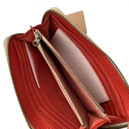  Kanmi カンミ 未使用 レザー 牛革 長財布  レッド