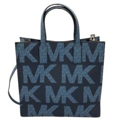 ♪♪ MICHAEL KORS マイケルコース レディース トートバッグ ネイビー Aランク