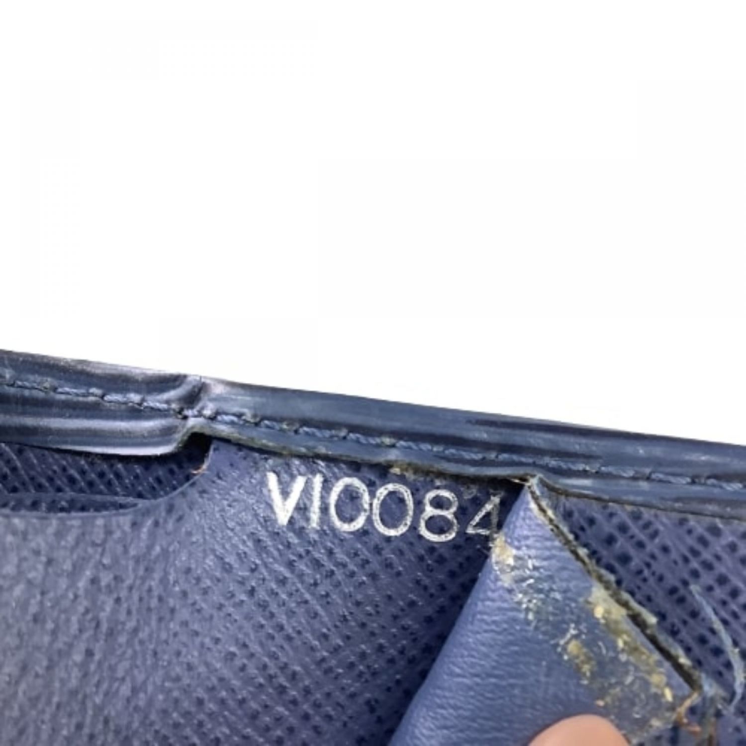 中古】 LOUIS VUITTON ルイヴィトン 2つ折り財布 エピ ブルー V10084