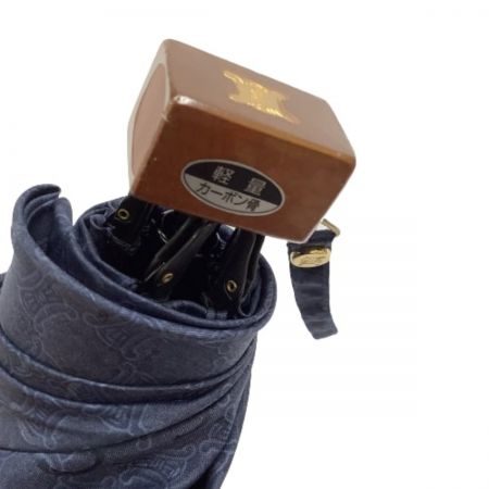  CELINE セリーヌ 折り畳み傘 マカダム柄 ネイビー