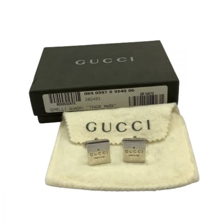 GUCCI グッチ メンズ スクエアカフス SILVER925｜中古｜なんでもリサイクルビッグバン