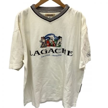  LAGACHE ラガチェ メンズ セットアップ SIZE 48 浮世絵 サーファー ホワイト